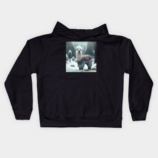 Cute Christmas Llama Kids Hoodie